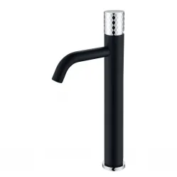 Смеситель для раковины Boheme Stick Diamond 122-BCR хром/черный матовый