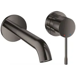 Смеситель для раковины Grohe Essence 19408A01 встраиваемый, без донного клапана, темный графит глянец