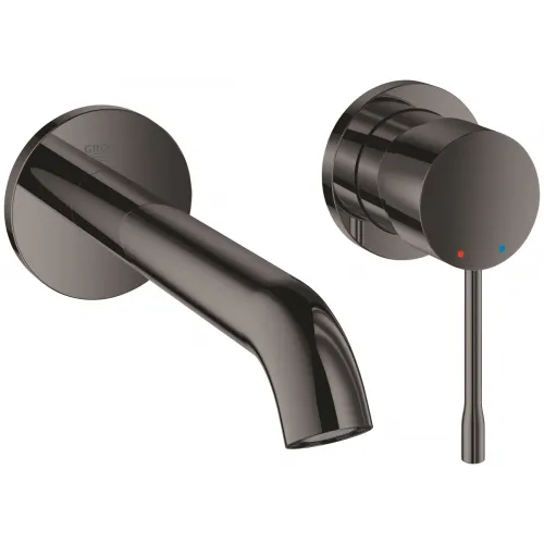 Смеситель для раковины Grohe Essence 19408A01 встраиваемый, без донного клапана, темный графит глянец