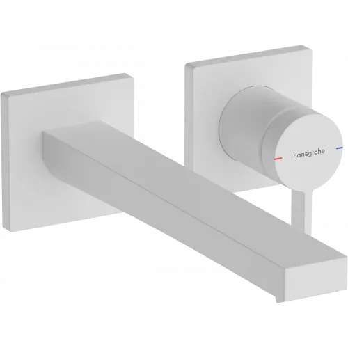 Смеситель для раковины Hansgrohe Tecturis E 73051700 встраиваемый, с выпуском, белый матовый