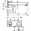 Смеситель для раковины Hansgrohe Talis S 72111000 встраиваемый, хром