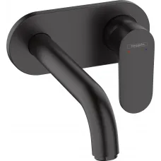 Смеситель для раковины Hansgrohe Vernis Blend 71576670 встраиваемый, без донного клапана, черный матовый