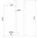 Смеситель напольный для раковины Abber Wasser Kreis AF8140G золотой матовый