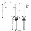 Смеситель для раковины Hansgrohe Tecturis E 73070700 CoolStart, с донным клапаном, белый матовый