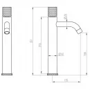Смеситель для раковины Boheme Stick Mramor 122-B-MR-W черный матовый/белый