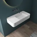 Смеситель для раковины Vincea Groove VBFW-4G1GM встраиваемый, без донного клапана, вороненая сталь