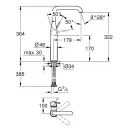 Смеситель для раковины Grohe Essence 24170KF1 без донного клапана, черный матовый
