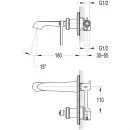 Смеситель для раковины Cezares LIBERTY-F-BLI-01-W0 встраиваемый, без донного клапана, хром
