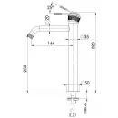 Смеситель для раковины Remer Atelier AL11LXL без донного клапана, хром
