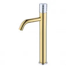 Смеситель для раковины Boheme Stick Diamond 122-GCR хром/золотой