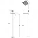 Смеситель напольный для раковины Boheme Stick Touch 120-NB.2 никель матовый