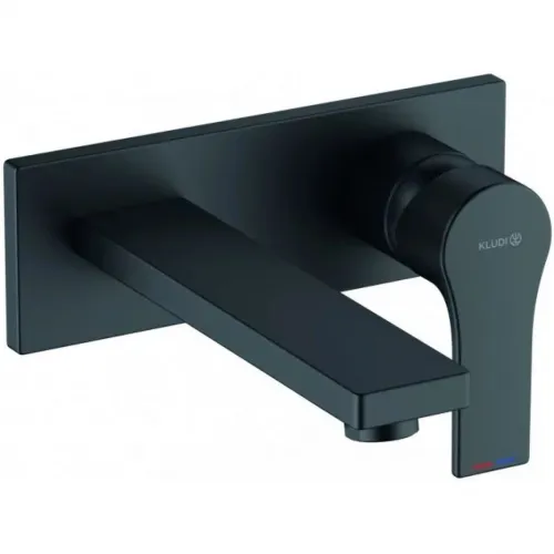 Смеситель для раковины Kludi Zenta SL 482473965 встраиваемый, без донного клапана, черный матовый