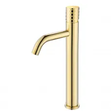Смеситель для раковины Boheme Stick Diamond 122-GG золотой