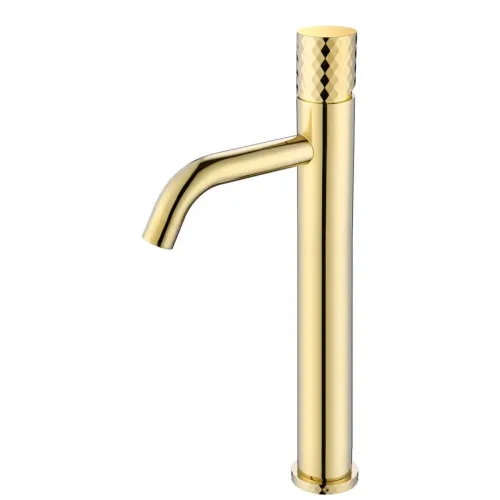 Смеситель для раковины Boheme Stick Diamond 122-GG золотой