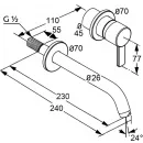 Смеситель для раковины Kludi Zenta 382450575 встраиваемый, хром