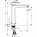 Смеситель для раковины Hansgrohe Talis E 71717000 без донного клапана, хром