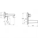 Смеситель для раковины VitrA Root Square A4273826EXP встраиваемый, без донного клапана, медь