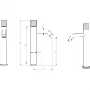 Смеситель для раковины Boheme Stick Touch 122-GG.2 золотой