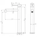 Смеситель для раковины Wonzon & Woghand WW-H1064-MB черный матовый