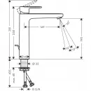 Смеситель для раковины Hansgrohe Vernis Blend 71581000 с донным клапаном, хром