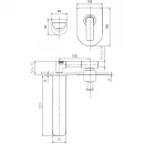 Смеситель для раковины Wonzon & Woghand Shark WW-481701-CR встраиваемый, хром