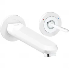 Смеситель для раковины Grohe Eurodisc Joy 19969LS0 встраиваемый, без донного клапана, белая луна