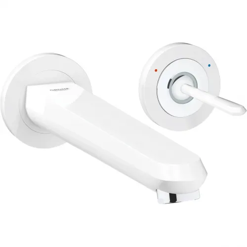 Смеситель для раковины Grohe Eurodisc Joy 19969LS0 встраиваемый, без донного клапана, белая луна