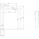 Смеситель для раковины Villeroy & Boch Architectura Square TVW12500200076 с донным клапаном, золотой матовый