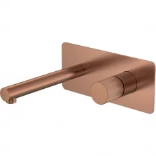 Смеситель для раковины Boheme Stick Linea 125-CB.3 встраиваемый, медь матовая