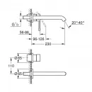 Смеситель для раковины на два отверстия L-Size Grohe Essence New 19967DC1
