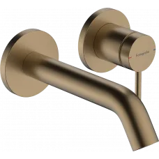 Смеситель для раковины Hansgrohe Tecturis S 73350140 встраиваемый, с выпуском, бронза