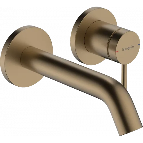 Смеситель для раковины Hansgrohe Tecturis S 73350140 встраиваемый, с выпуском, бронза