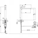 Смеситель для раковины Gessi Via Manzoni 38603#299 с донным клапаном, черный матовый