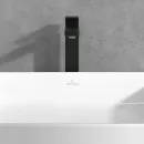 Смеситель для раковины Villeroy & Boch Architectura Square TVW125002000K5 с донным клапаном, черный матовый