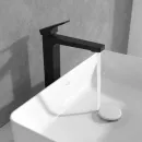 Смеситель для раковины Villeroy & Boch Architectura Square TVW125002000K5 с донным клапаном, черный матовый