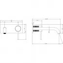 Смеситель для раковины Gessi Gessi316 54390#707 встраиваемый, без донного клапана, черный хром матовый