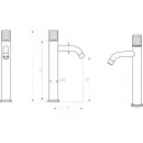Смеситель для раковины Boheme Stick Diamond 122-CB медь матовая