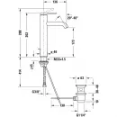 Смеситель для раковины Duravit C.1 C11030001010 с донным клапаном, хром