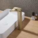Смеситель для раковины Abber Wasserfall AF8611G золотой матовый