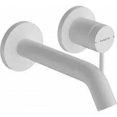 Смеситель для раковины Hansgrohe Tecturis S 73350700 встраиваемый, с выпуском, белый матовый