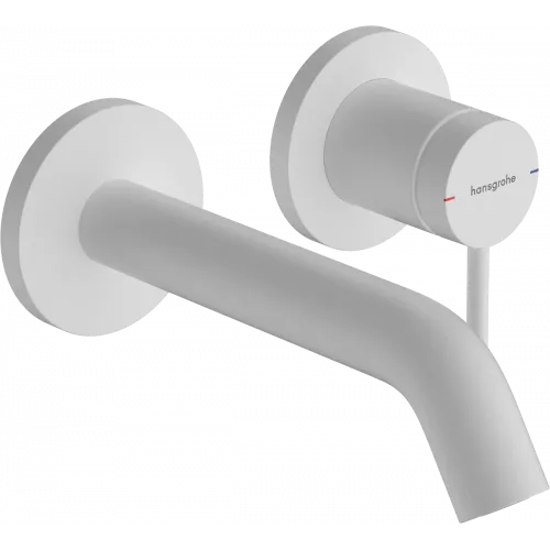 Смеситель для раковины Hansgrohe Tecturis S 73350700 встраиваемый, с выпуском, белый матовый