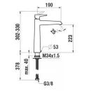 Смеситель для раковины Laufen Val HF901714100000 без донного клапана, хром