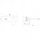 Смеситель для раковины Wonzon & Woghand Edge WW-88869003-MB встраиваемый, черный матовый
