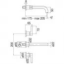 Смеситель для раковины Nobili Lira LR116298/1T1BM встраиваемый, без донного клапана, черный матовый