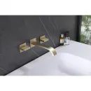 Смеситель для раковины Abber Wasserfall AF8612G встраиваемый, золотой матовый