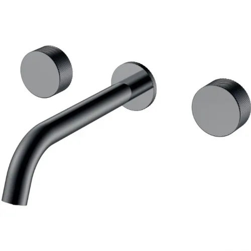Смеситель для раковины Boheme Stick Spirale 152-2-SGM.4 встраиваемый, графит глянец