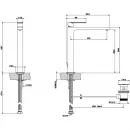 Смеситель для раковины Gessi Via Manzoni 38604#299 с донным клапаном, черный матовый