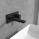 Смеситель для раковины Villeroy & Boch Architectura Square TVW125003000K5 встраиваемый, с донным клапаном, черный матовый