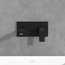 Смеситель для раковины Villeroy & Boch Architectura Square TVW125003000K5 встраиваемый, с донным клапаном, черный матовый