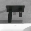Смеситель для раковины Villeroy & Boch Architectura Square TVW125003000K5 встраиваемый, с донным клапаном, черный матовый